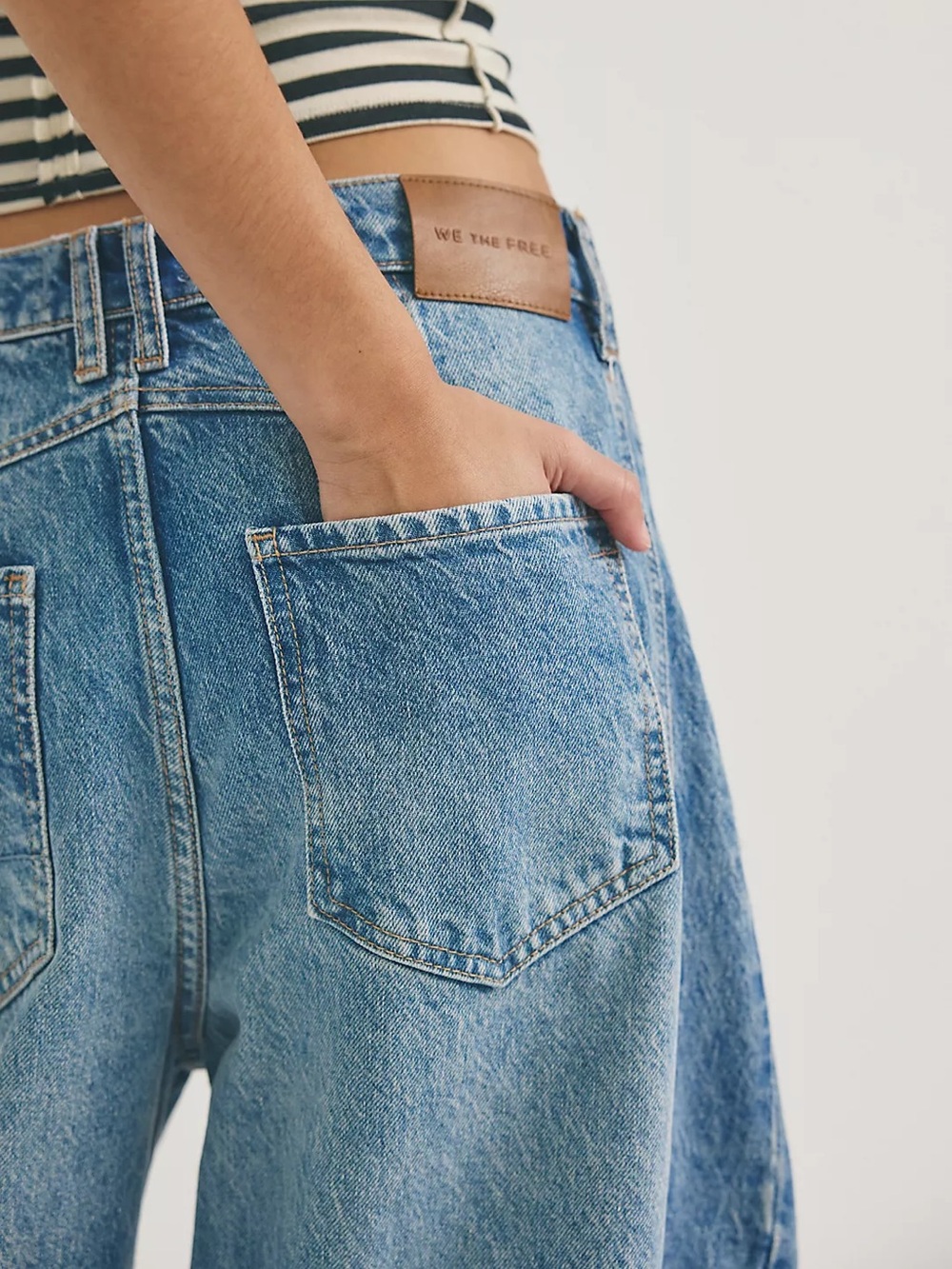 NWT FREE PEOPLE Good Luck Mid Rise Barrel Jeans! - Picture 5 of 11